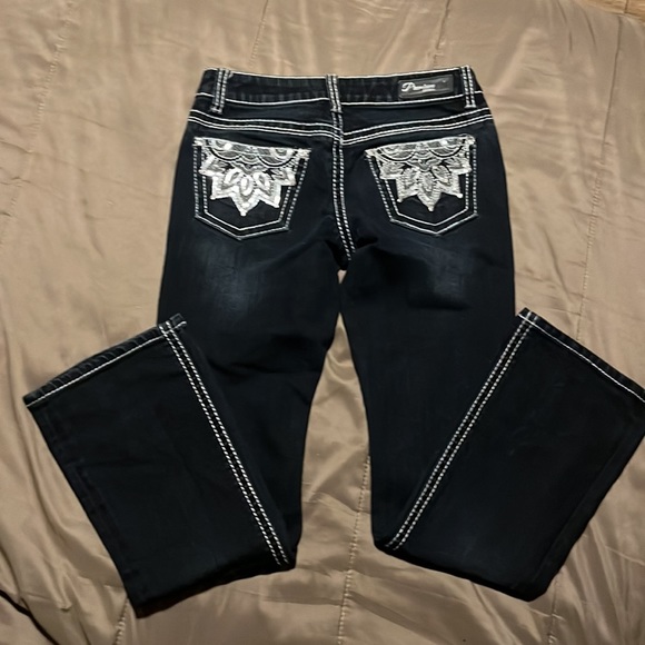 4/$65. Warehouse One Premium jeans. Like new. Pretty sequins on back pockets. - Picture 2 of 4